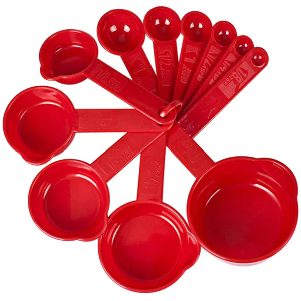 11pcs Red Measuring Cups & Spoon Set