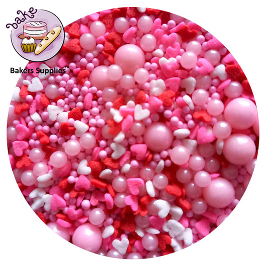 Candy Pop Pink Pearl Hearts