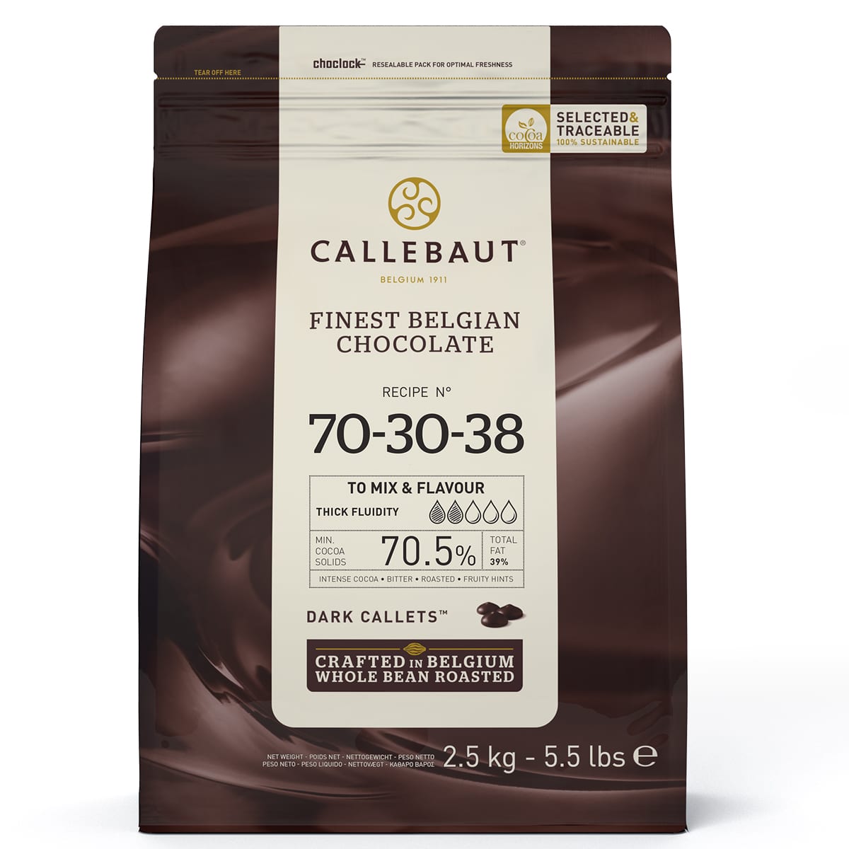 Callebaut Dark Chocolate Callets 70% 70-30-38