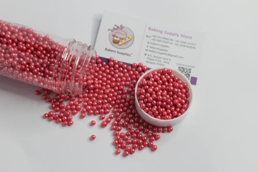4mm Ruby Red Balls Pearls Sprinkles