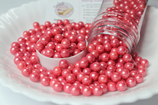 7mm Cherry Red Balls Pearls Sprinkles