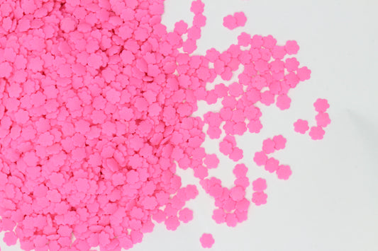 4mm Solid Pink Flower Sprinkle Confetti