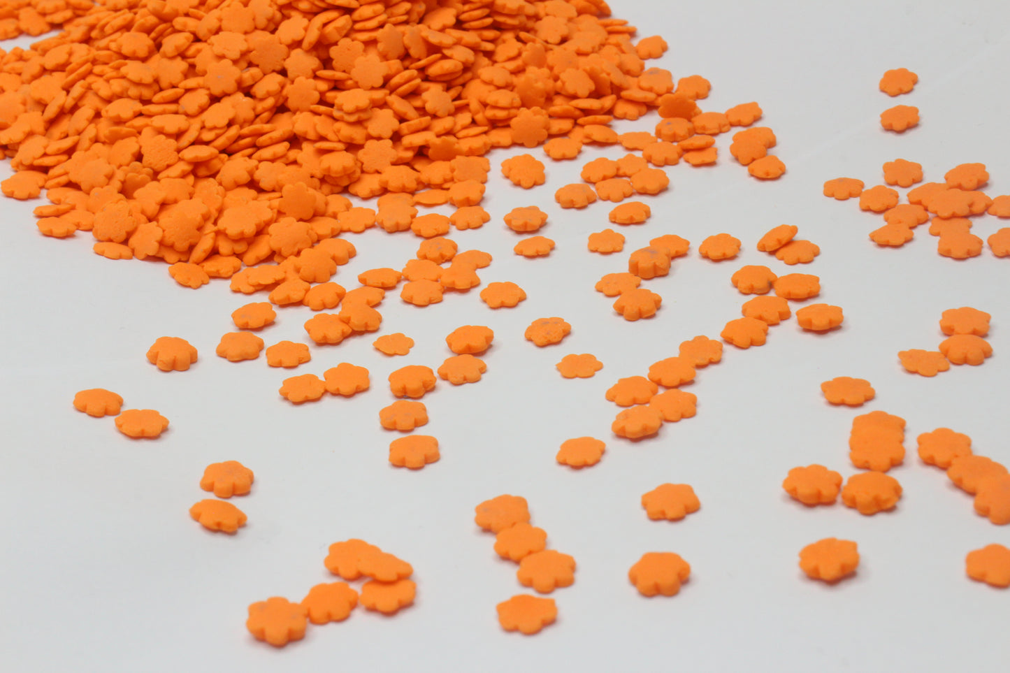 4mm Solid Orange Flower Sprinkle Confetti