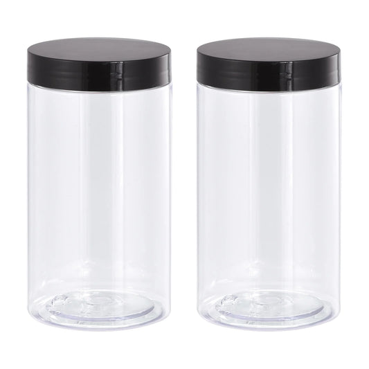 Black Lid Plastic PET JAR