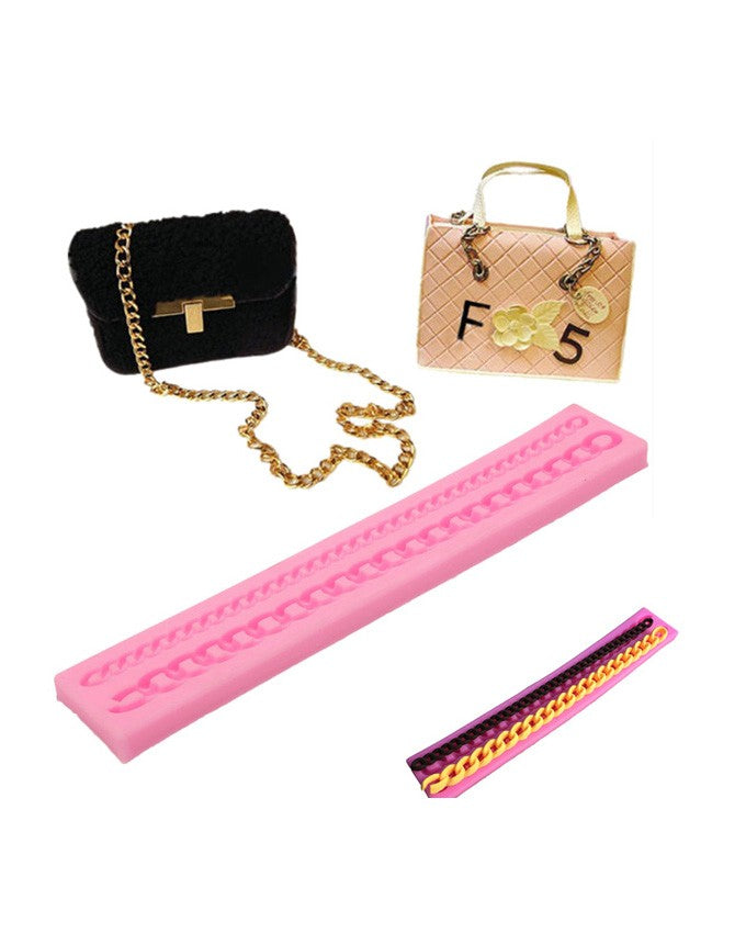 SILICON GOLD CHAIN FONDANT MOLD