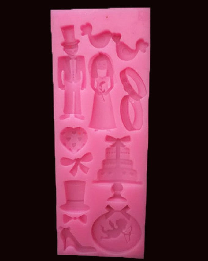Silicon Large Fashion Theme Fondant Mold