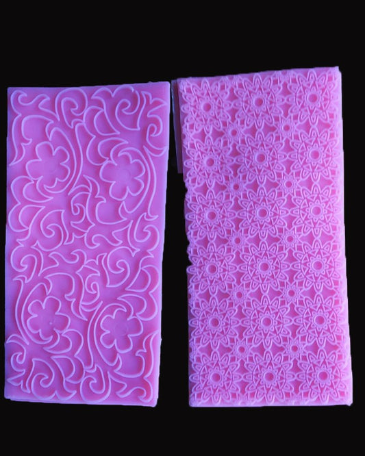 SILICON FLORAL IMPRESSION FONDANT MOLD