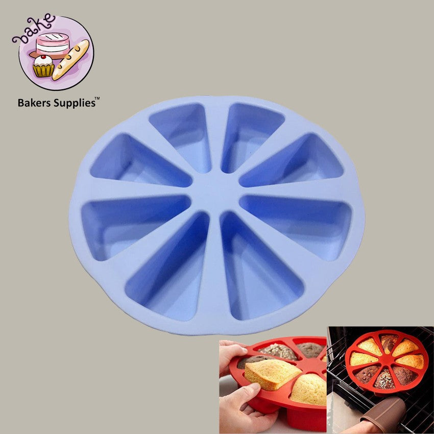 Buy Wholesale China 8 Cavity Silicone Scone Pan Cakes Slices Mold Portion  Control Pizza Slices Pan & Silicone Baking Mold at USD 1.5