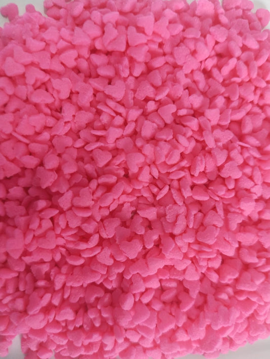 3mm Mini Hearts Pink Sprinkles Confetti
