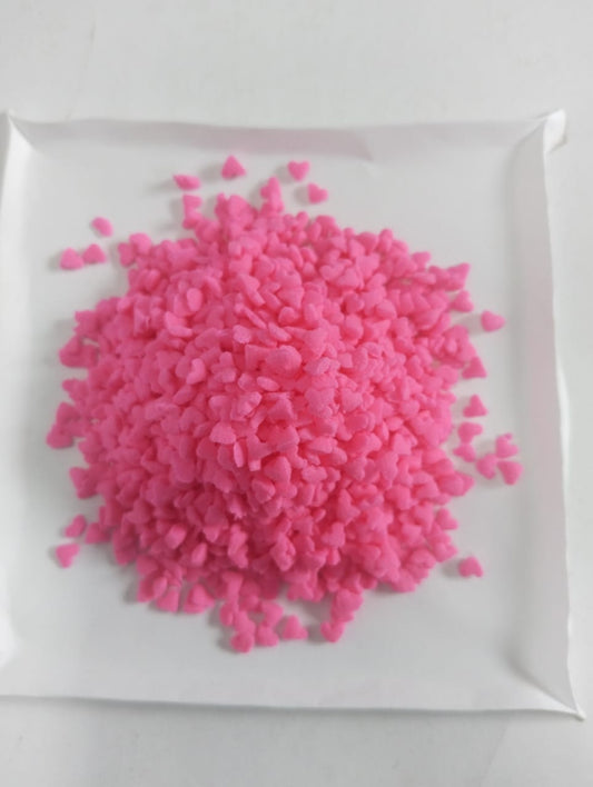 3mm Mini Hearts Pink Sprinkles Confetti