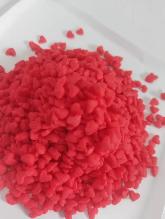 3mm Mini Hearts Red Sprinkles Confetti
