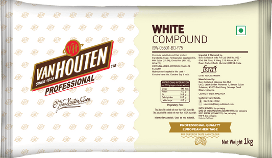 Vanhouten White Chocolate Block 1kg