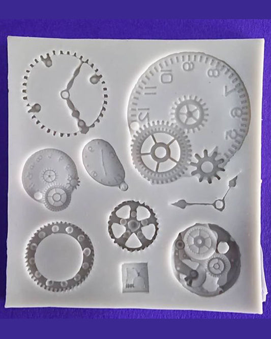 Silicon Clock Times Fondant Mold Size 8.5x8cm