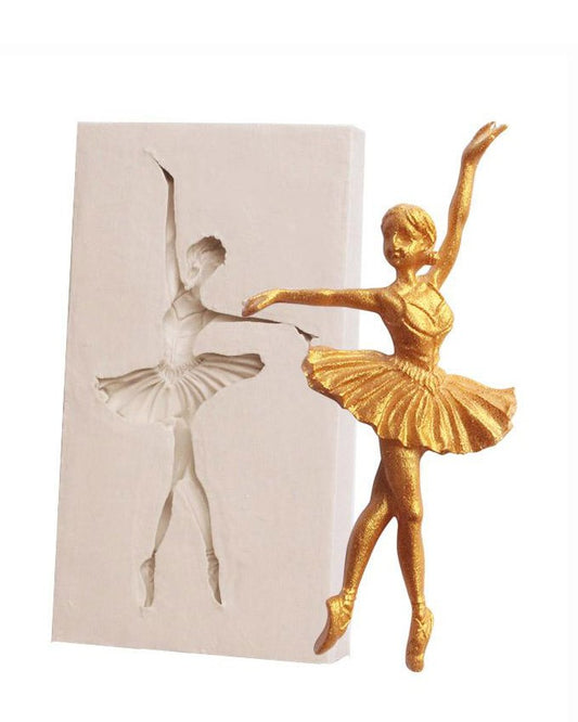SILICON DANCING BALLERINA FONDANT MOLD