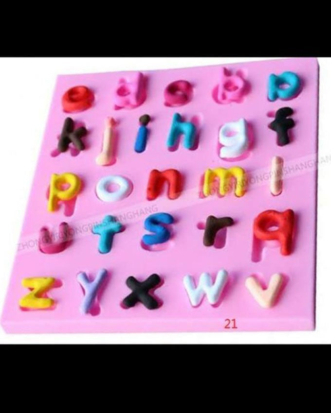 Silicon Lowercase Alphabet Fondant Mold Size 12x10cm