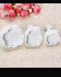PRESSED ROSE PLUNGER CUTTER 3PCS SET