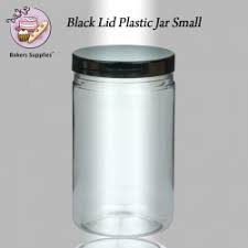 Black Lid Plastic PET JAR