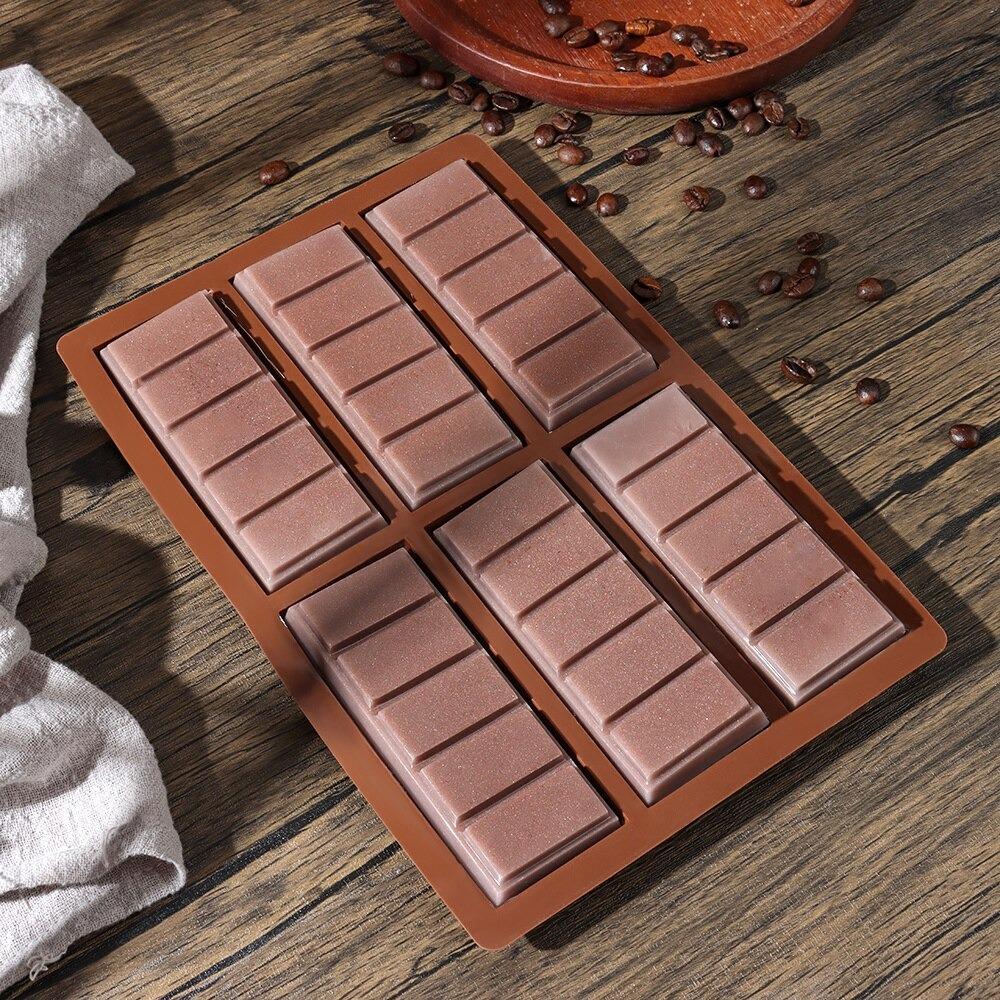 6 Bars Rectangle Chocolate Mold size 9" x 5.5"