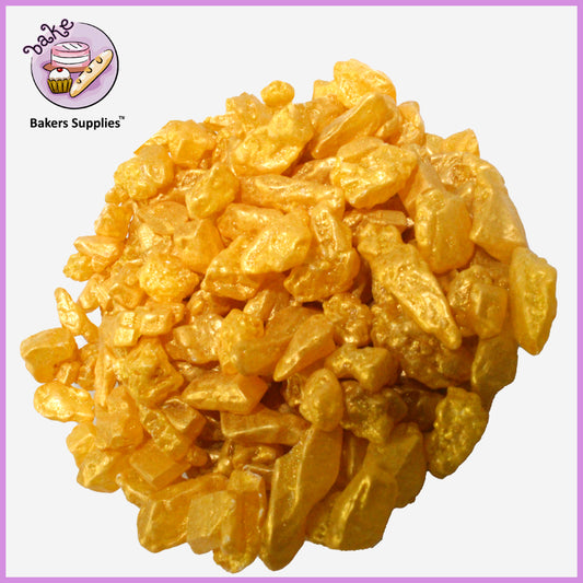 Golden Shiny Rocks Sprinkle Confetti