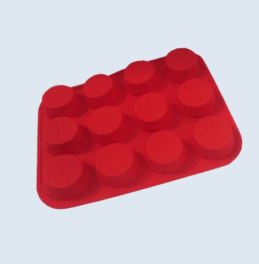 12 Cavity Silicon Cupcake Tray 2.2″ Bottom