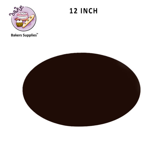 Wooden Black Round Cake Board