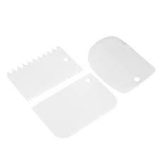 Icing Comb Spatula White 3pcs Set