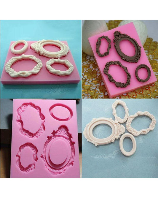 Silicone Mirror Frame Fondant Mold