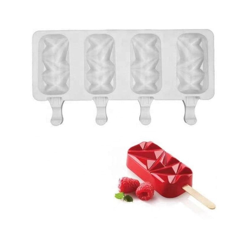 Silicon Standard Cakesicles Popsicles Mold 4 Cavity 3.5″ x 1.75″ With –  Bakers Supplies