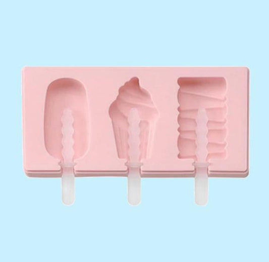 Silicon Ice cream Cakesicles Popsicles Mold 3 Cavity