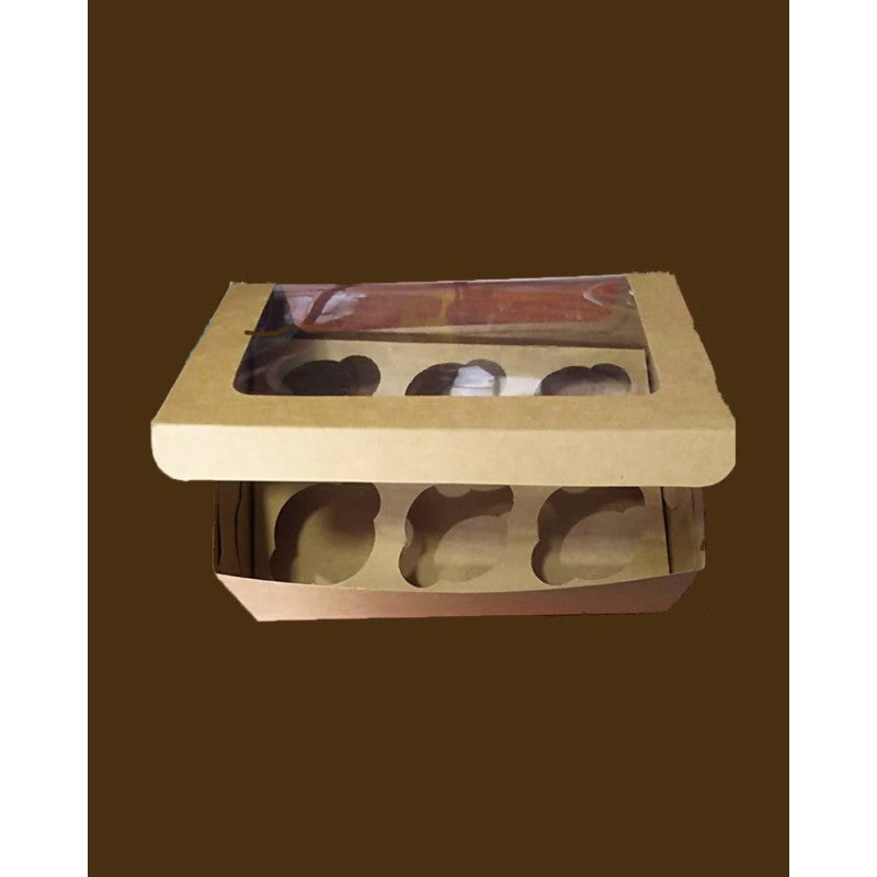 SIX SERVING CUPCAKE BOX