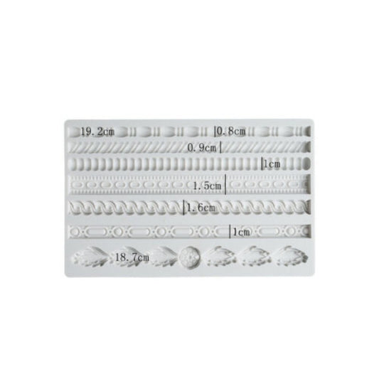 SILICON VINTAGE ROPE RELIEF FONDANT MOLD