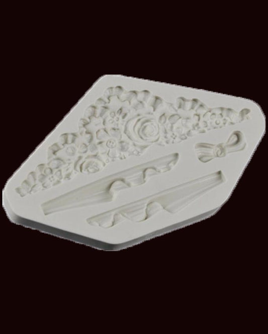 SILICON BOW TIARA CROWN FONDANT MOLD