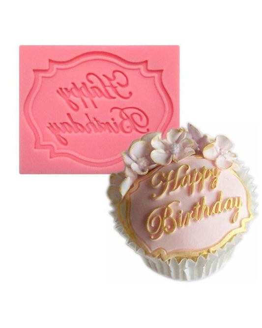 SILICON HAPPY BIRTHDAY FRAME MOLD