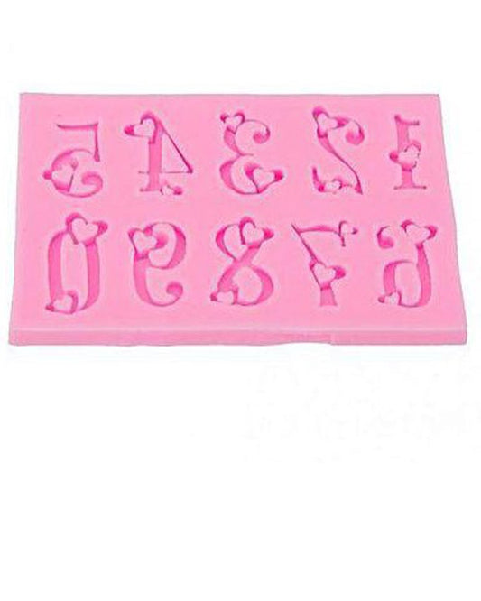 SILICON FUNKY NUMBER FONDANT MOLD