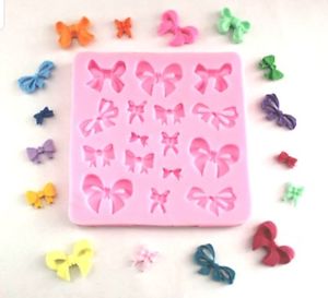 NEW SILICON SQUARE MULTI BOW FONDANT MOLD