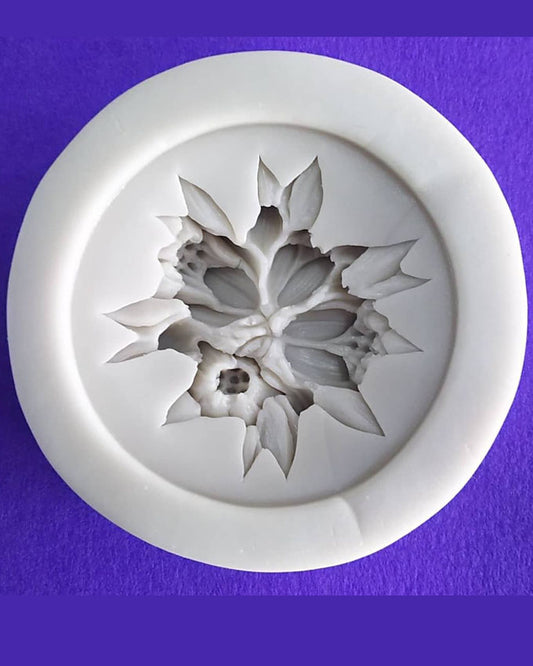Silicon Beautiful Flower Fondant Mold Size 7cm