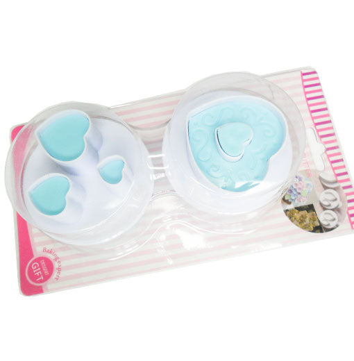 2PCS HEART SHAPE PLUNGER CUTTER SET