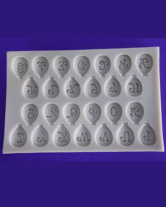 Silicon Royal Alphabet Balloon Fondant Mold Size 15×10 cm