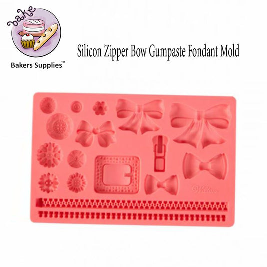 Silicon Zipper Bow Gumpaste Fondant Mold