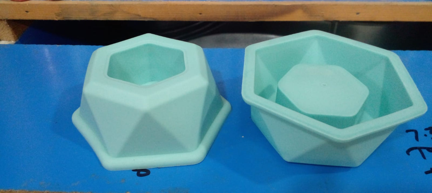 Hexagon Candle Mold SiliCon Size 3.5 × 1.8 "