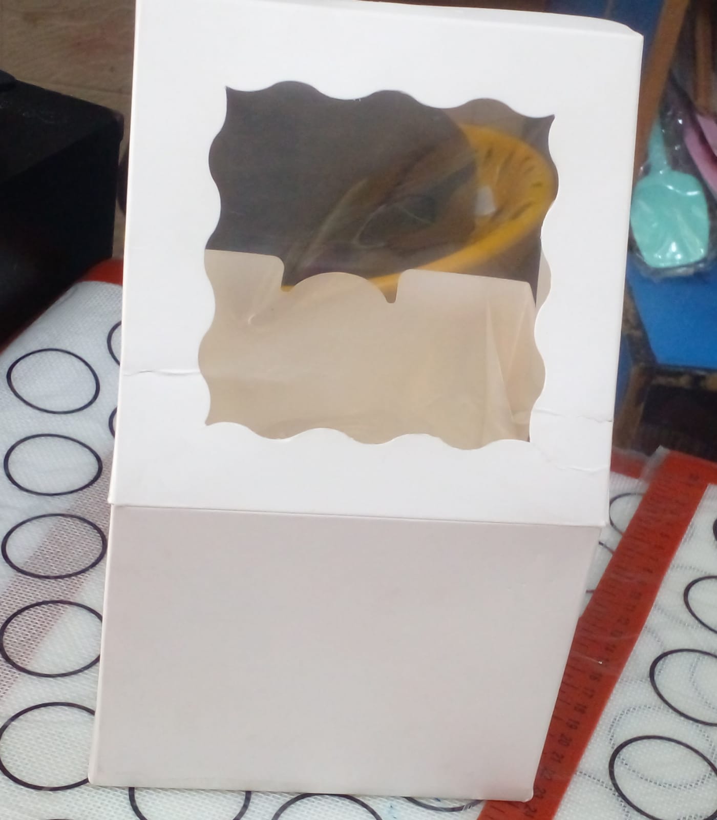 New Imported Window Card Cake Box 6 x 6 x 5 "