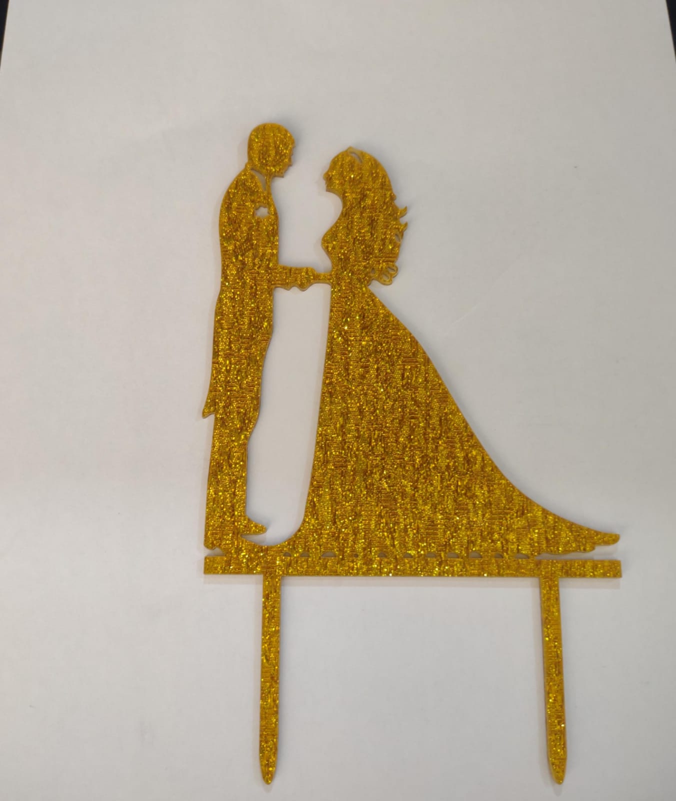 Acrylic Golden Couple Cake topper