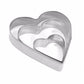 Heart Stainless Steel Cookie Cutter 3 Pcs Set Size 2.5 " × 3.2 " × 4 "