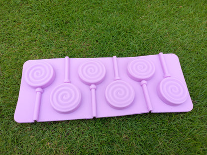 Swirl Candy Lollipop Silicon Mold size 9.5" x 3.8"