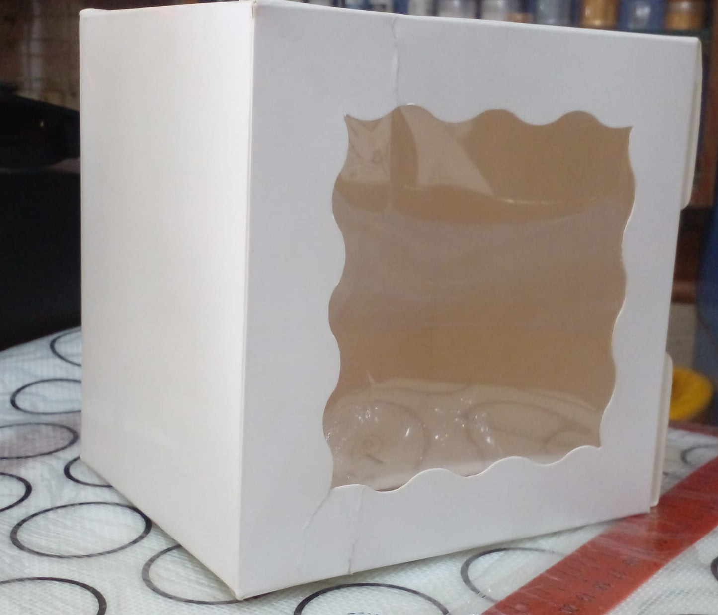 New Imported Window Card Cake Box 6 x 6 x 5 "