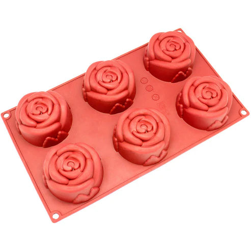 6 Cavity Big Rose Silicon Mold