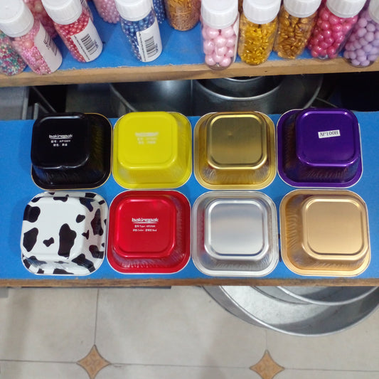 Aluminium Bakeware foil cup Square Shape