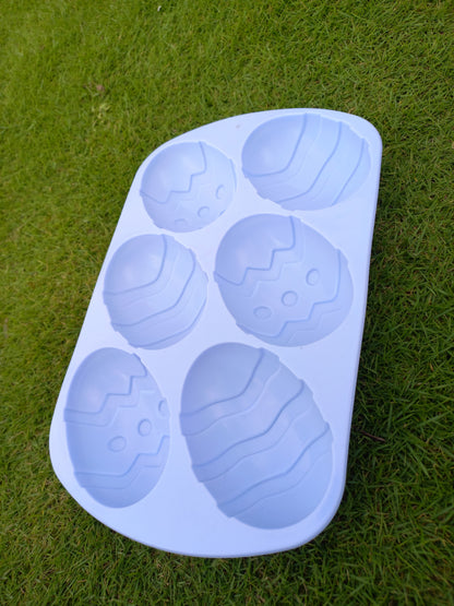 Easter Egg Silicon Mold Tray 6 Cavity size 10" x 7"