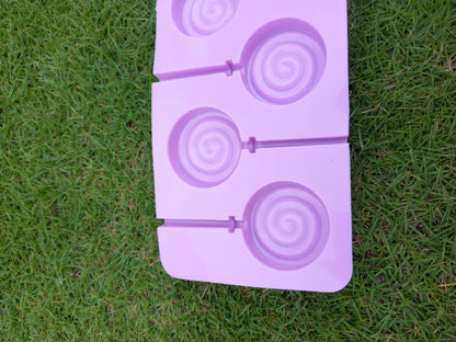 Swirl Candy Lollipop Silicon Mold size 9.5" x 3.8"