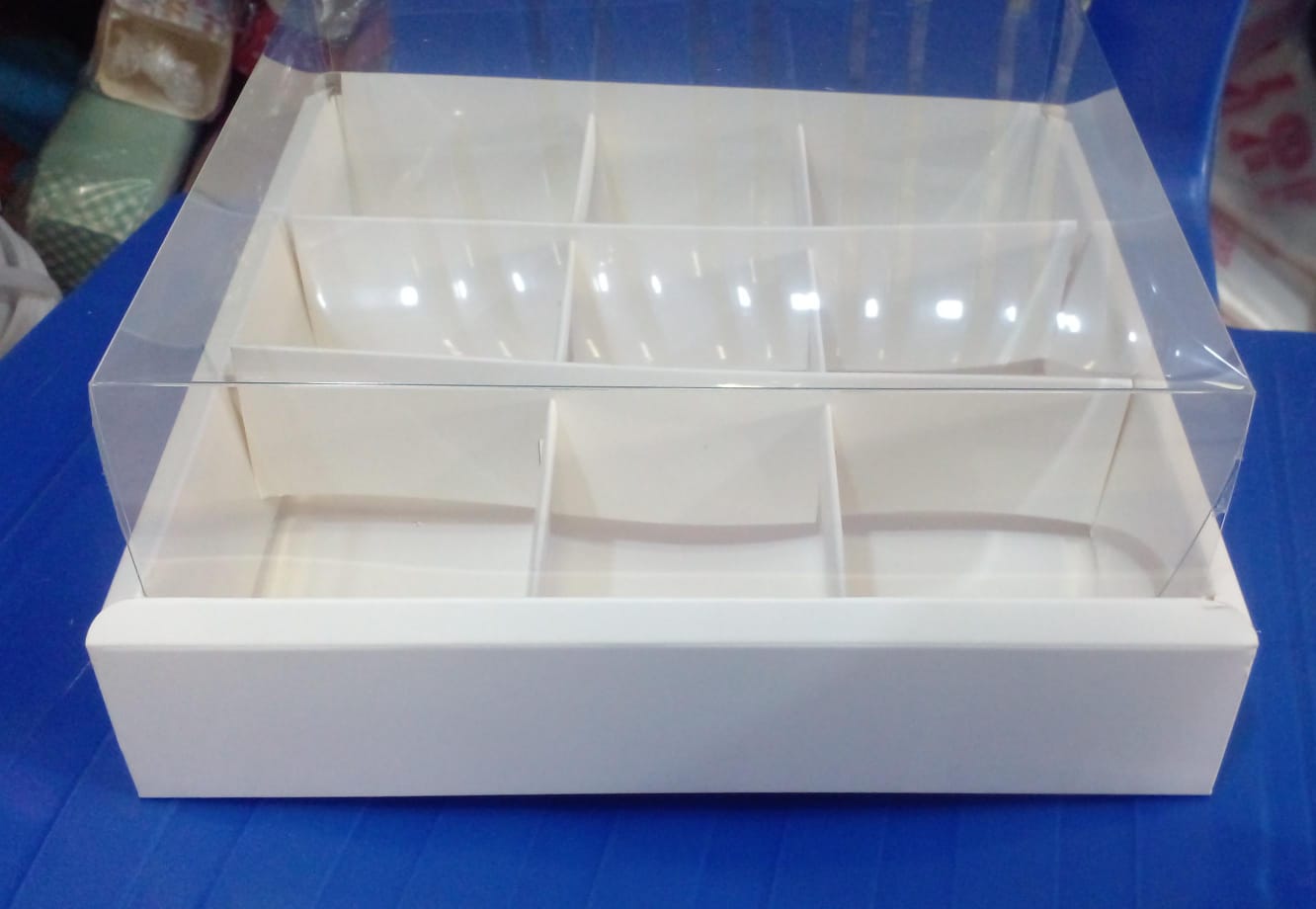 New Imported  Brownie Box 9 Cavity Card Material size 9.5" X 9.5" x 2"